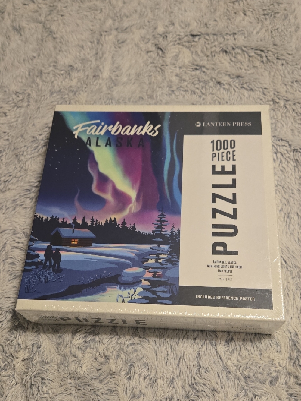 NEW Lantern Press  - Fairbanks Alaska Northern Lights 1000 Piece Puzzle